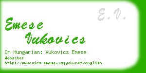 emese vukovics business card